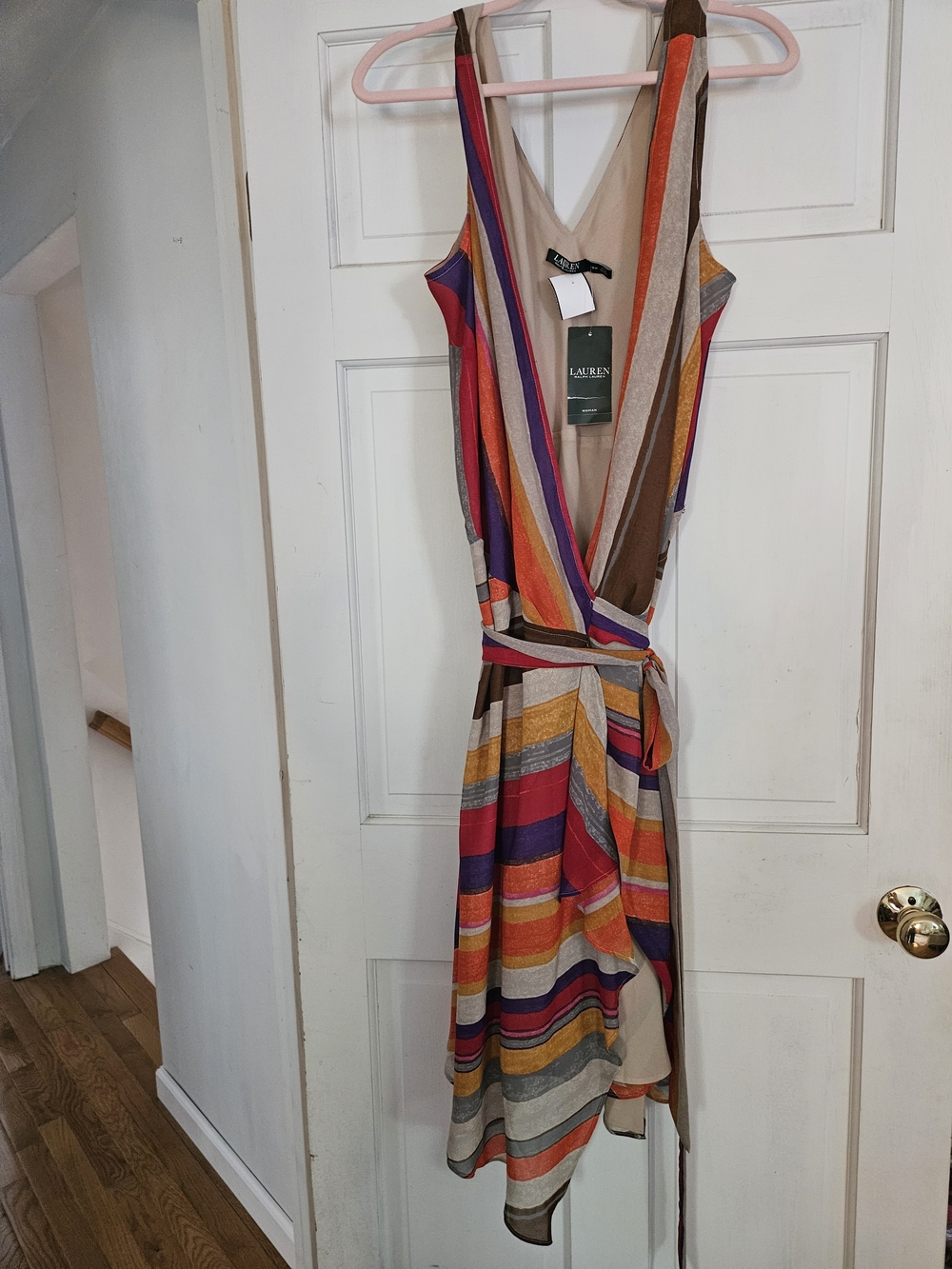 LAUREN Ralph Lauren Multicolor Striped Wrap Dress
